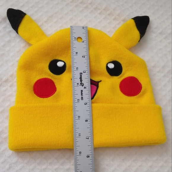 Pokemon Pikachu Yellow Knit Hat Beanie By Game Freak 2017 OSFM - Picture 5 of 8